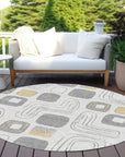 Aelira Gray Washable Indoor - Outdoor Rug - LOOMLAN - LOOMLAN Rugs - Outdoor Rugs