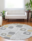 Aelira Gray Washable Indoor - Outdoor Rug - LOOMLAN - LOOMLAN Rugs - Outdoor Rugs