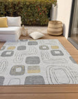 Aelira Gray Washable Indoor - Outdoor Rug - LOOMLAN - LOOMLAN Rugs - Outdoor Rugs