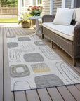 Aelira Gray Washable Indoor - Outdoor Rug - LOOMLAN - LOOMLAN Rugs - Outdoor Rugs