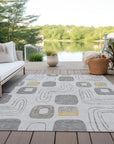 Aelira Gray Washable Indoor - Outdoor Rug - LOOMLAN - LOOMLAN Rugs - Outdoor Rugs