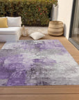 Aelon Purple Washable Indoor - Outdoor Rug - LOOMLAN - LOOMLAN Rugs - Outdoor Rugs