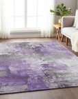 Aelon Purple Washable Indoor - Outdoor Rug - LOOMLAN - LOOMLAN Rugs - Outdoor Rugs