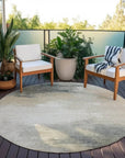 Aelora Brown Washable Indoor - Outdoor Rug - LOOMLAN - LOOMLAN Rugs - Outdoor Rugs