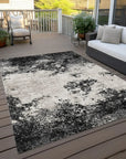 Aera Black Washable Indoor - Outdoor Rug - LOOMLAN - LOOMLAN Rugs - Outdoor Rugs