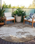 Aera Brown Washable Indoor - Outdoor Rug - LOOMLAN - LOOMLAN Rugs - Outdoor Rugs