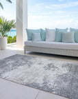 Aera Gray Washable Indoor - Outdoor Rug - LOOMLAN - LOOMLAN Rugs - Outdoor Rugs