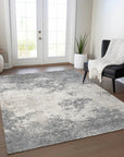 Aera Gray Washable Indoor - Outdoor Rug - LOOMLAN - LOOMLAN Rugs - Outdoor Rugs