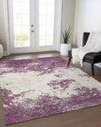 Aera Purple Washable Indoor - Outdoor Rug - LOOMLAN - LOOMLAN Rugs - Outdoor Rugs