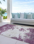 Aera Purple Washable Indoor - Outdoor Rug - LOOMLAN - LOOMLAN Rugs - Outdoor Rugs