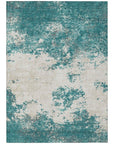 LOOMLAN Rugs Aera Teal Washable Indoor-Outdoor Rug