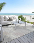 LOOMLAN Rugs Ahmira Ivory Washable Indoor-Outdoor Rug