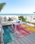LOOMLAN Rugs Alderra Red Washable Indoor-Outdoor Rug