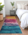 LOOMLAN Rugs Alderra Red Washable Indoor-Outdoor Rug