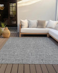 LOOMLAN Rugs Alina Gray Washable Indoor-Outdoor Rug