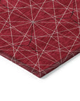 LOOMLAN Rugs Alina Red Washable Indoor-Outdoor Rug
