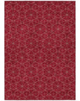 LOOMLAN Rugs Alina Red Washable Indoor-Outdoor Rug