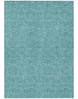 LOOMLAN Rugs Alina Teal Washable Indoor-Outdoor Rug