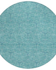LOOMLAN Rugs Alina Teal Washable Indoor-Outdoor Rug