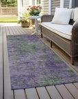 LOOMLAN Rugs Althea Purple Washable Indoor-Outdoor Rug