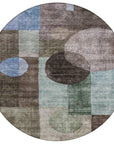 LOOMLAN Rugs Amara Brown Washable Indoor-Outdoor Rug