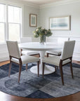 LOOMLAN Rugs Amara Navy Washable Indoor-Outdoor Rug