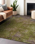 LOOMLAN Rugs Anjari Green Washable Indoor-Outdoor Rug