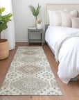 LOOMLAN Rugs Antheya Ivory Washable Indoor-Outdoor Rug