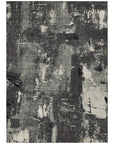 LOOMLAN Rugs Aria Black Washable Indoor-Outdoor Rug