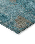 LOOMLAN Rugs Aria Teal Washable Indoor-Outdoor Rug