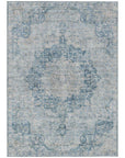 LOOMLAN Rugs Arienne Blue Washable Indoor-Outdoor Rug
