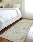 LOOMLAN Rugs Arienne Green Washable Indoor-Outdoor Rug