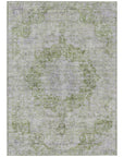 LOOMLAN Rugs Arienne Olive Washable Indoor-Outdoor Rug