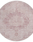 LOOMLAN Rugs Arienne Pink Washable Indoor-Outdoor Rug