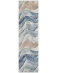 LOOMLAN Rugs Arionelle Blue Washable Indoor-Outdoor Rug