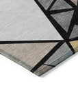 LOOMLAN Rugs Aristea Black Washable Indoor-Outdoor Rug