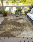 LOOMLAN Rugs Arvaya Brown Washable Indoor-Outdoor Rug