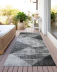 LOOMLAN Rugs Arvaya Gray Washable Indoor-Outdoor Rug