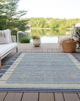 LOOMLAN Rugs Asymira Blue Washable Indoor-Outdoor Rug