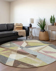 LOOMLAN Rugs Asymma Brown Washable Indoor-Outdoor Rug