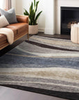 LOOMLAN Rugs Athena Blue Washable Indoor-Outdoor Rug