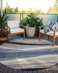 LOOMLAN Rugs Athena Blue Washable Indoor-Outdoor Rug