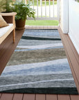 LOOMLAN Rugs Athena Brown Washable Indoor-Outdoor Rug