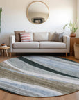 LOOMLAN Rugs Athena Brown Washable Indoor-Outdoor Rug
