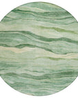 LOOMLAN Rugs Aurienne Green Washable Indoor-Outdoor Rug