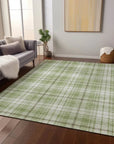 LOOMLAN Rugs Aurora Green Washable Indoor-Outdoor Rug