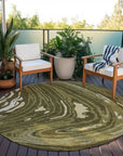 LOOMLAN Rugs Avelia Green Washable Indoor-Outdoor Rug