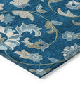 LOOMLAN Rugs Aveline Blue Washable Indoor-Outdoor Rug