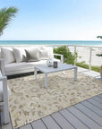 LOOMLAN Rugs Aveline Brown Washable Indoor-Outdoor Rug