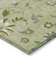 LOOMLAN Rugs Aveline Green Washable Indoor-Outdoor Rug